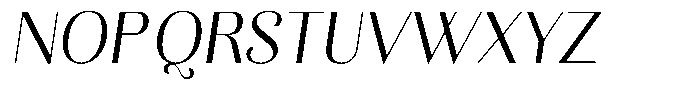 Kastien Semi Condensed Slant Font UPPERCASE