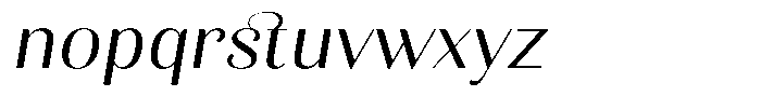 Kastien Semi Expanded Slant Font LOWERCASE