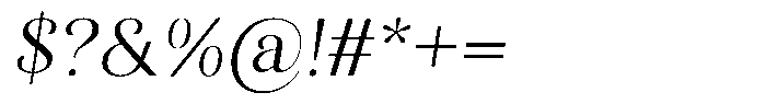 Kastien Slant Font OTHER CHARS