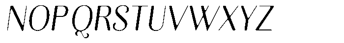 Kastien Soft Condensed Italic Font UPPERCASE