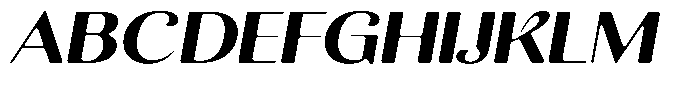 Kastien Soft Extra Bold Expanded Italic Font UPPERCASE