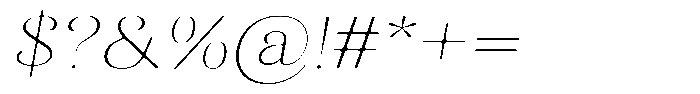 Kastien Soft Extra Light Expanded Italic Font OTHER CHARS