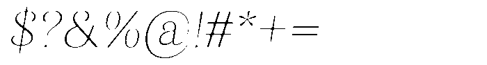 Kastien Soft Extra Light Italic Font OTHER CHARS