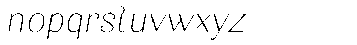 Kastien Soft Extra Light Semi Expanded Italic Font LOWERCASE