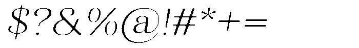 Kastien Soft Light Expanded Italic Font OTHER CHARS