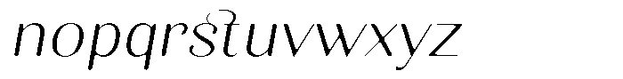 Kastien Soft Light Expanded Italic Font LOWERCASE