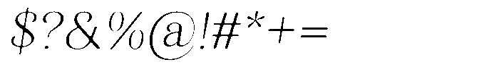 Kastien Soft Light Italic Font OTHER CHARS