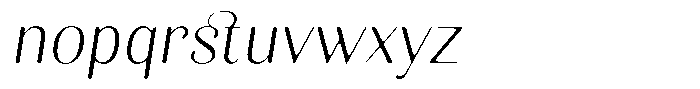 Kastien Soft Light Italic Font LOWERCASE