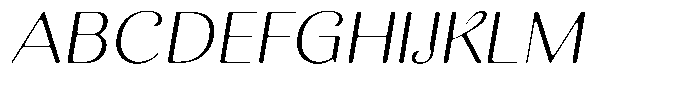 Kastien Soft Light Semi Expanded Italic Font UPPERCASE