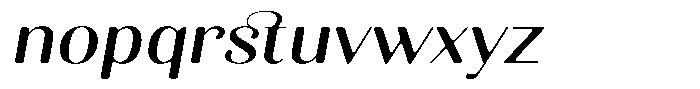 Kastien Soft Medium Expanded Italic Font LOWERCASE