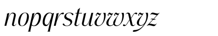 Kastleria Italic Font LOWERCASE