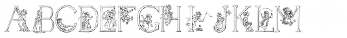 Kate Greenaways Alphabet Font UPPERCASE