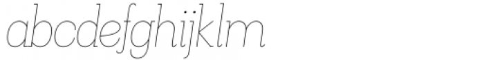 Kate Slab 100 Thin Italic Font LOWERCASE