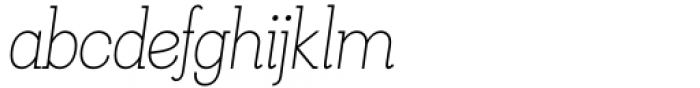 Kate Slab 300 Light Italic Font LOWERCASE