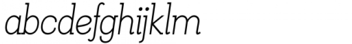 Kate Slab 350 Semi Light Italic Font LOWERCASE