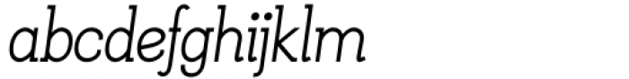 Kate Slab 400 Regular Italic Font LOWERCASE