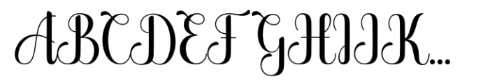 Katelyn script Font UPPERCASE