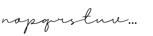 Katheriny Signature Font LOWERCASE
