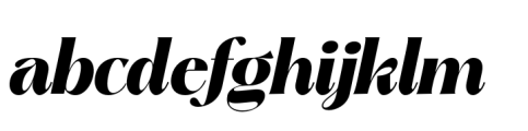 Kathy Style Black Italic Font LOWERCASE