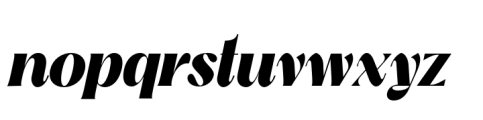 Kathy Style Black Italic Font LOWERCASE