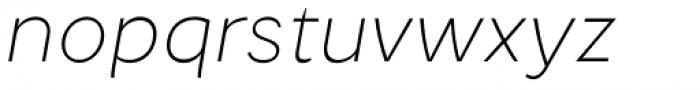 Katlynne Thin Italic Font LOWERCASE