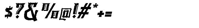 Katsuha Italic Font OTHER CHARS