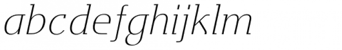Kaunos Thin Italic Font LOWERCASE