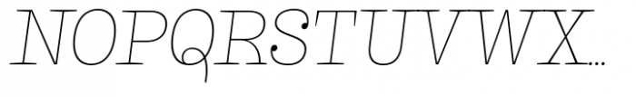 Kaybuts Extra Light Serif Italic Font UPPERCASE