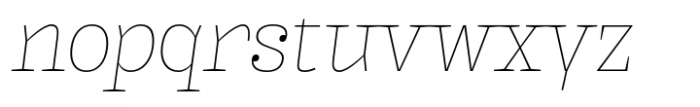 Kaybuts Extra Light Serif Italic Font LOWERCASE