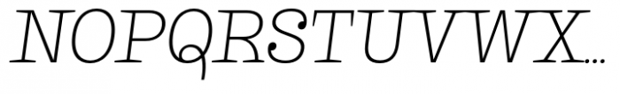 Kaybuts Light Serif Italic Font UPPERCASE