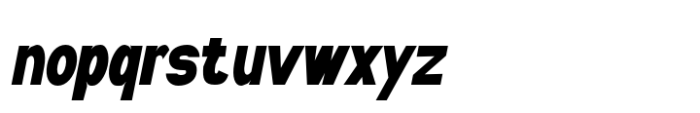 Kazia Black Condensed Oblique Font LOWERCASE