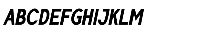 Kazia Bold Condensed Oblique Font UPPERCASE