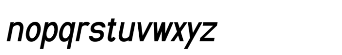 Kazia Condensed Oblique Font LOWERCASE