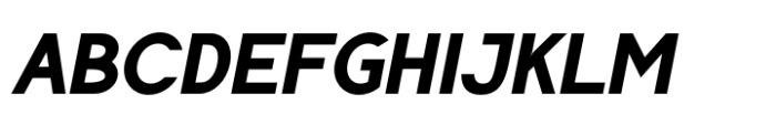 Kazia Extra Bold Oblique Font UPPERCASE