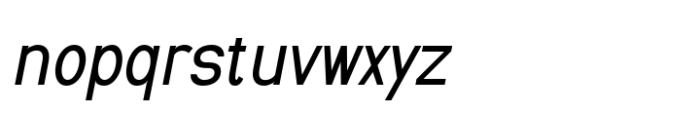 Kazia Light Condensed Oblique Font LOWERCASE