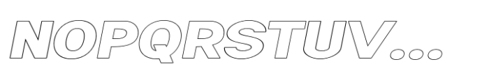 Kazia Outline Oblique Font UPPERCASE