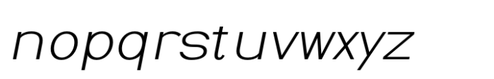 Kazia Thin Oblique Font LOWERCASE