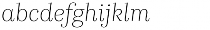Kazimir Text Extra Light Italic Font LOWERCASE
