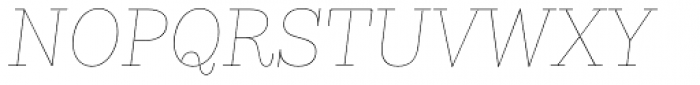Kazimir Text Hairline Italic Font UPPERCASE