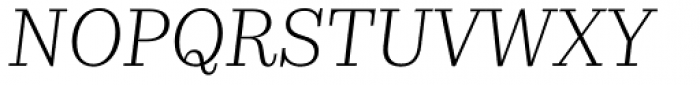 Kazimir Text Light Italic Font UPPERCASE