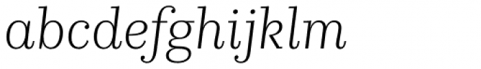 Kazimir Text Light Italic Font LOWERCASE