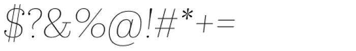 Kazimir Text Thin Italic Font OTHER CHARS
