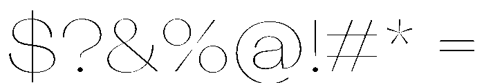 KAttilaPreview 10Hairline Instance Font OTHER CHARS