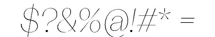 KAttilaPreview 15HairlineItalic Font OTHER CHARS