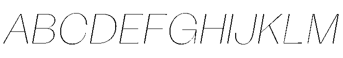 KAttilaPreview 15HairlineItalic Font UPPERCASE