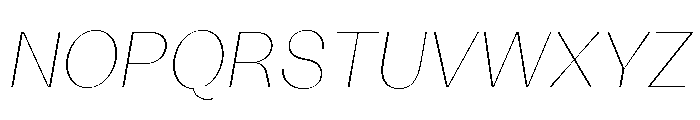 KAttilaPreview 15HairlineItalic Font UPPERCASE