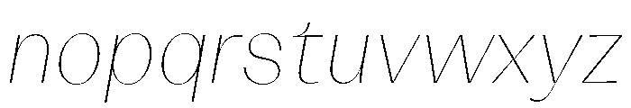 KAttilaPreview 15HairlineItalic Font LOWERCASE