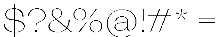 KAttilaPreview 20Thin Font OTHER CHARS