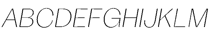 KAttilaPreview 25ThinItalic Font UPPERCASE