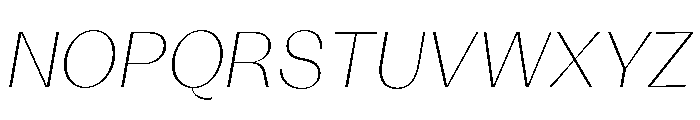 KAttilaPreview 25ThinItalic Font UPPERCASE